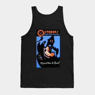 No Frame- Restored October's Bright Blue Weather WPA Poster Print Tank Top